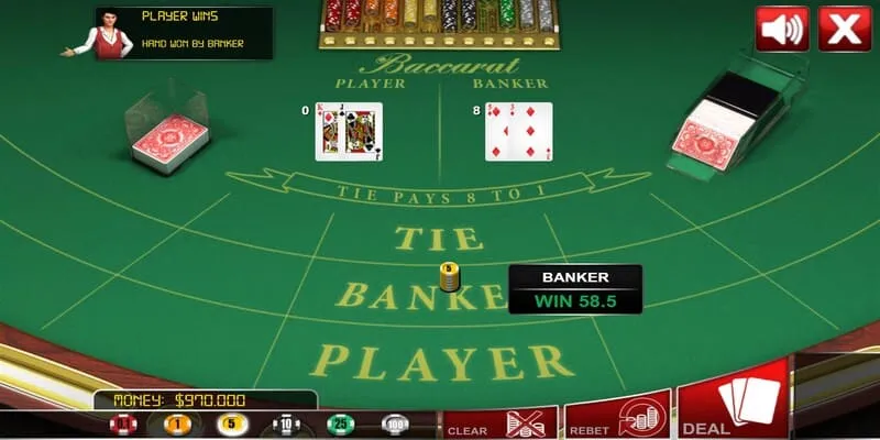 Thao tác chơi cực đơn giản tại baccarat online dành cho người mới